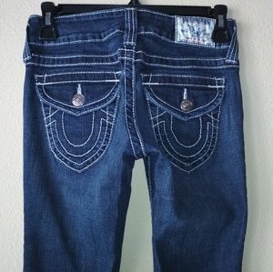 True Religion Darkwash Hi-Rise Bootcut Jeans 24